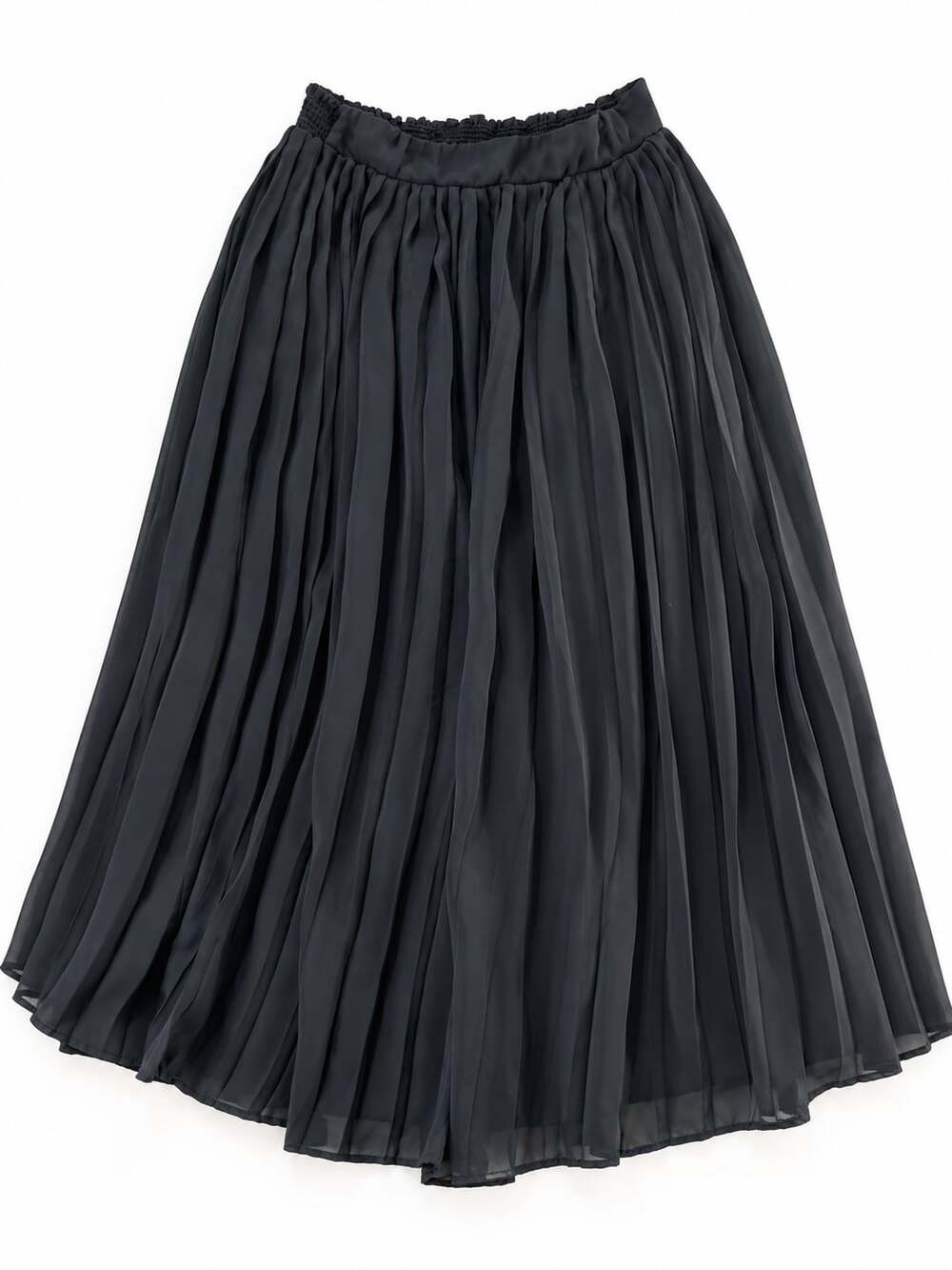 Foreign Exchange Black Pleated Midi Skirt (t)